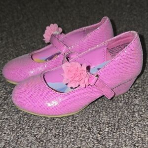 Disney Pink Dress Shoes with Floral Embellishments